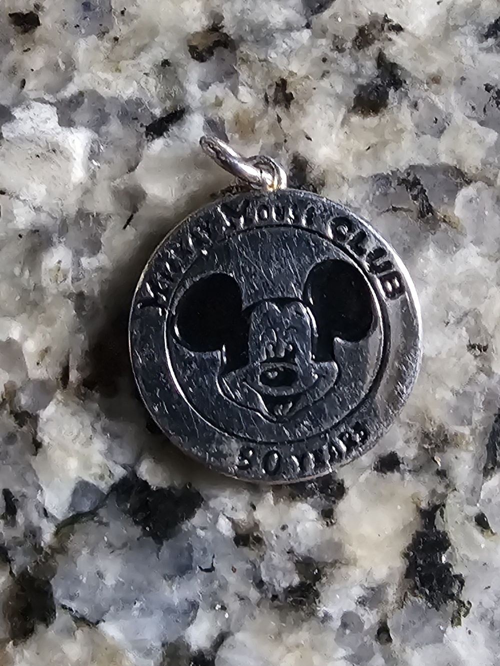 Vintage Disney Mickey Mouse Club 50 Years Silver Charm